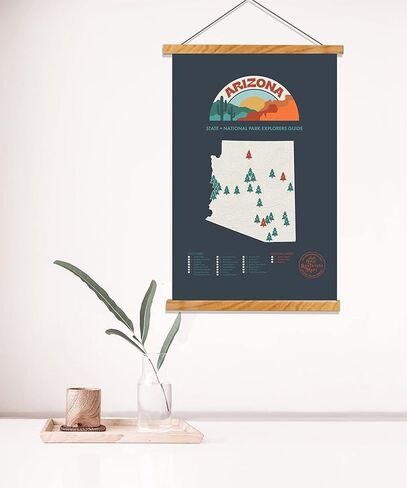 Alaska State Parks Bucket List Poster, Gorgeous Map of Alaska Featuring State and National Parks, Great Travel Alaska Gift, Alaska State Map, 12x18", Alaska Pushpin Map, Christmas Gifts for Men in Kuwait