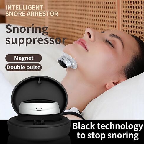 Anti Snoring Devices Electric, Electric Anti Snoring Bean, Snoring Sleep Device, Easy to use Portable Three Speed Adjustment, Suitable for People with Difficulty Breathing During Sleep (Black) in Saudi Arabia