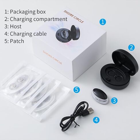 Anti Snoring Devices Electric, Electric Anti Snoring Bean, Snoring Sleep Device, Easy to use Portable Three Speed Adjustment, Suitable for People with Difficulty Breathing During Sleep (Black) in Saudi Arabia