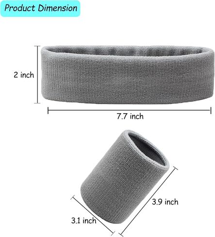 FAVORPACK Men's 3.2-inch High-Performing Sports Wristbands 4-Pack in Saudi Arabia