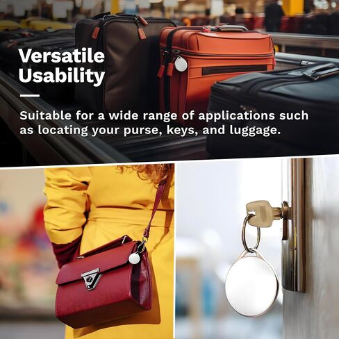 LINKSTYLE NIJITAG Smart Tag Bluetooth Key Tracker for Dogs, Cats, Cars, Wallet, Luggage, Item Finder with Unlimited Range Tracking Within Apple’s Find My app - iOS Devices only (Pearl White - 4Pack) in Saudi Arabia