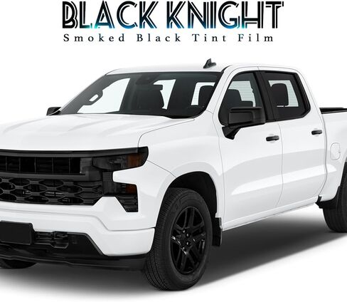 غطاء ملون لأضواء الذيل المدخنة مسبقًا من Mustree مناسب لملحقات Chevy Silverado 2019-2023، صبغات غطاء عاكس الضوء للمصابيح الخلفية مع طبقة لاصقة لامعة من الدخان الداكن (ضوء الذيل) in Kuwait