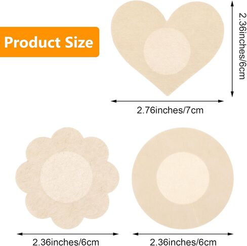 Sibba Breast Covers 60 Pcs Disposable Petals Sticky Breathable Chest Patch No Show Bra Pad Body Coverings Pasties Lingerie Accessories Coverings Fit Women, Travel, Daliy Use in Saudi Arabia