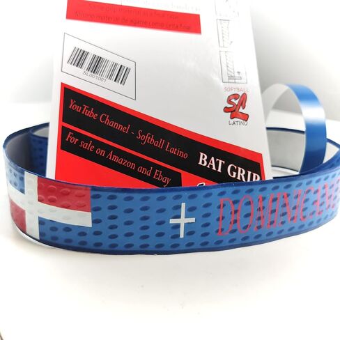 Softbal Latino. Bat Grip Tape Blue Color (R.Dominicana Flag) Anti-Slip. Cinta de agarre para Bates de Baseball y Softball antiresbalante (Bandera de R.Dominicana) in Saudi Arabia