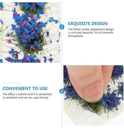 NUOBESTY 1 Box Flower Cluster Model Railroad Scenery Layout Flower Pot Insert Decoration Simulated Flower Cluster Railway Grass Tufts Mini Toys Simulated Flowers Decor Resin Tufted Diorama in Saudi Arabia