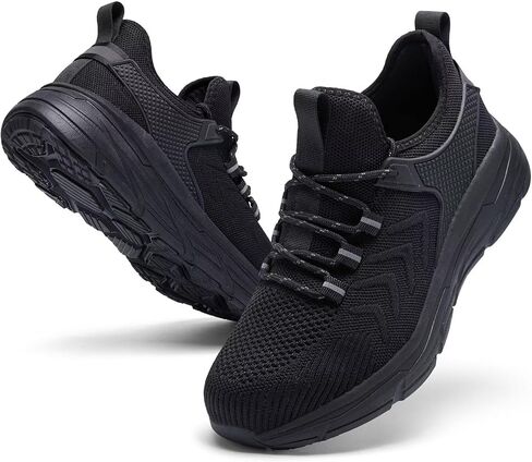 Steel Toe Shoes for Men Women Lightweight Comfortable Safety Shoe Steel Toe Sneakers Slip-On Work Shoes Size 8-14 in Saudi Arabia