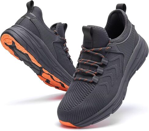 Steel Toe Shoes for Men Women Lightweight Comfortable Safety Shoe Steel Toe Sneakers Slip-On Work Shoes Size 8-14 in Saudi Arabia