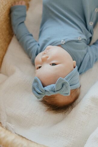 Copper Pearl Baby Bows: Stylish Headbands for Baby Girls, Premium Soft and Stretchy Baby Headbands, Perfect for Newborns, Trendy Designs - Atlantic in Saudi Arabia