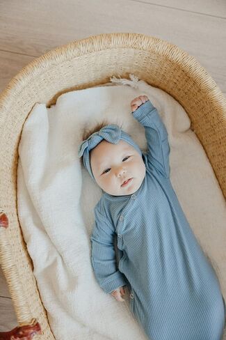 Copper Pearl Baby Bows: Stylish Headbands for Baby Girls, Premium Soft and Stretchy Baby Headbands, Perfect for Newborns, Trendy Designs - Atlantic in Saudi Arabia
