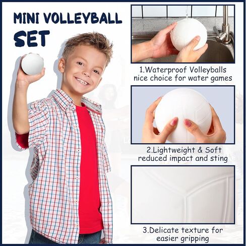 مجموعة كرة طائرة صغيرة قابلة للنفخ مقاس 10.16 سم من Jexine مع مضخة لهدايا نهاية الموسم، مكافأة كرنفال المدرسة، عيد الميلاد، هدايا الحفلات، هدية للبالغين والمراهقين in Kuwait