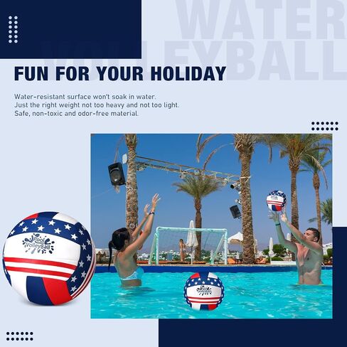 Honoson 3 Pcs Neoprene Inflatable Swimming Pool Volleyballs, 7.9" Diameter, Waterproof Outdoor Volleyballs with Pump in Saudi Arabia