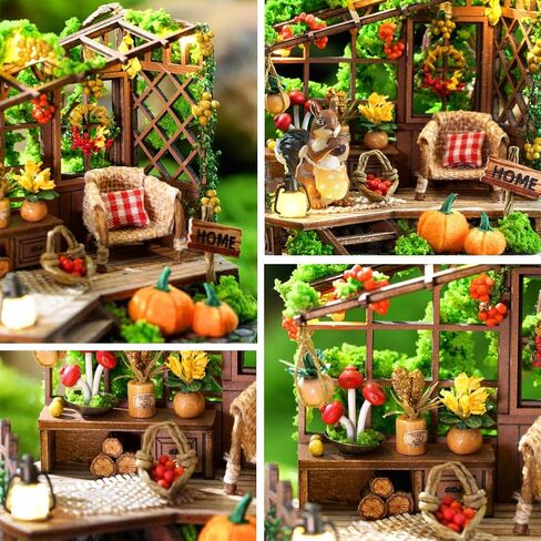 LQQ Dollhouse Miniature DIY House Kit Creative Room Dream Bottle Series with Furniture for Children's Gift (Fairytale Garden) in Saudi Arabia