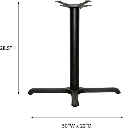 قاعدة طاولة معدنية بارتفاع طاولة طعام THONET 22 عرض × 30 عمق × 28.5 ارتفاع | قاعدة الطاولة المصنوعة من الحديد الزهر مثالية للمطاعم والمقاهي والحانات ومناطق الصالة والمنزل والمزيد| THT203-2230 صنع في أمريكا الشمالية in Kuwait