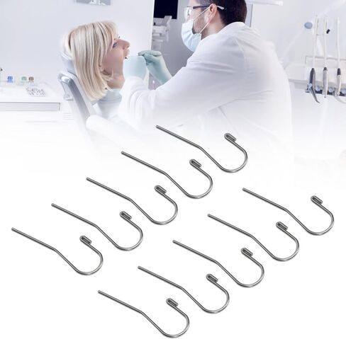10pcs Endodontic Locator Accessories Dental Apex Lip Hooks Parts, Curved Design, Stainless Steel for Easy Checking and Simple Carry in Saudi Arabia
