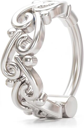 طوق الأنف الدائري، مجوهرات أنف فريدة من نوعها بوزن 18 جرام، مجوهرات ثقب مصنوعة يدويًا من Umanative (الفضة الاسترليني) in Kuwait