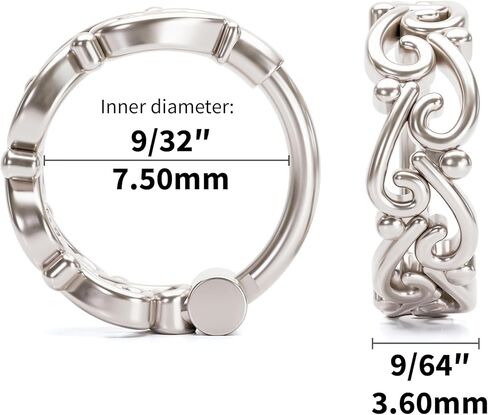 طوق الأنف الدائري، مجوهرات أنف فريدة من نوعها بوزن 18 جرام، مجوهرات ثقب مصنوعة يدويًا من Umanative (الفضة الاسترليني) in Kuwait