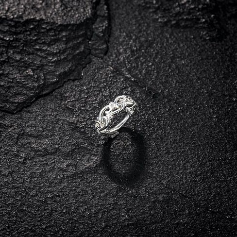 طوق الأنف الدائري، مجوهرات أنف فريدة من نوعها بوزن 18 جرام، مجوهرات ثقب مصنوعة يدويًا من Umanative (الفضة الاسترليني) in Kuwait