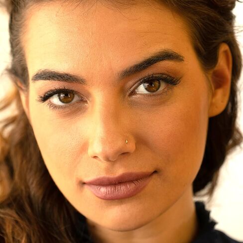 Tiny Heart Nose Stud. Small Dainty Solid 14K Real Yellow Gold Nostril Cartilage Helix Single Earring. 20G (20 Gauge - 0.8 mm). L Shape. Minimalist Handmade Love Piercing Jewelry by HeartAttackOM in Kuwait