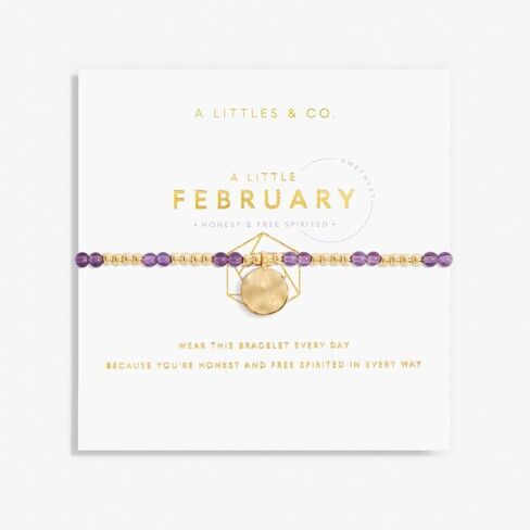 A Little Gold Birthday Birthstone Month Stretch Women's Adjustable Bracelet in Saudi Arabia