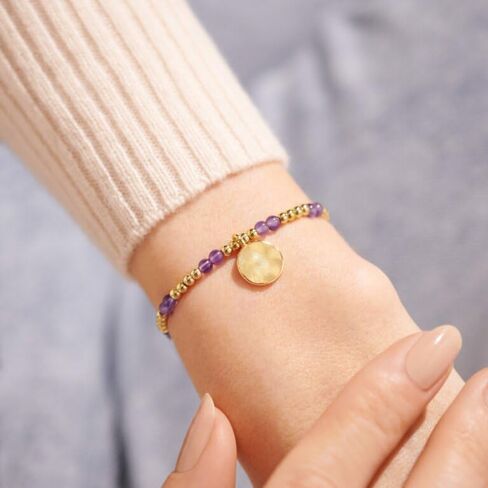 A Little Gold Birthday Birthstone Month Stretch Women's Adjustable Bracelet in Saudi Arabia