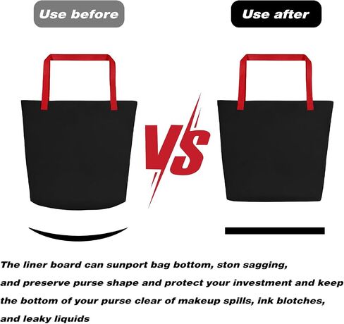 Hariendny 12x5 Black Felt Base Shaper, 2Pcs Tote Bag Insert Handbag Purse Bottom Insert Bag Bottom Shaper Pad Purse Bottom Insert for DIY Tote Purse Handbag Bottom in Saudi Arabia
