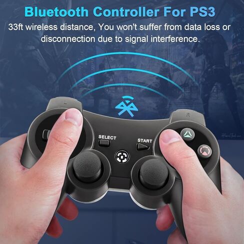 BELOPERA 2 Pack PS3 Controller، Cool Blue PS3 Controller Wireless for PlayStation 3 مع 2 كابلات USB in Kuwait