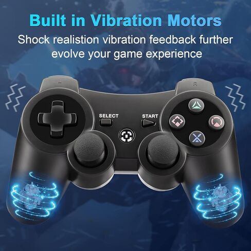 BELOPERA 2 Pack PS3 Controller، Cool Blue PS3 Controller Wireless for PlayStation 3 مع 2 كابلات USB in Kuwait