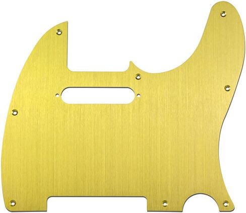 ROZILO Metal Aluminum Anodized American Vintage 8 Hole Tele Style Pickguard w/Screws Fit USA/Mexican Fender Standard Telecaster Pickguard Black for Right Hand in Saudi Arabia
