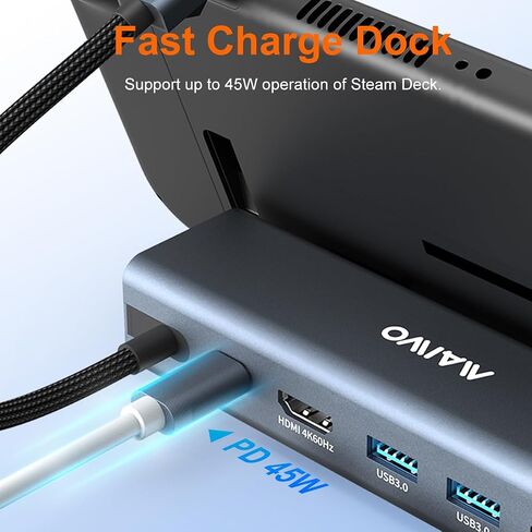 MAIWO USB C hub, 5 in 1 USB Hub for Laptop with 4K HD, 1 USB 3.2 Port, 1 USB C 3.2 Port,1 USB 2.0 Port, Power Delivery 100 W for Laptop, USB C Hub Multiport Adapter for MacBook,Thinkpad,EliteBook in Kuwait