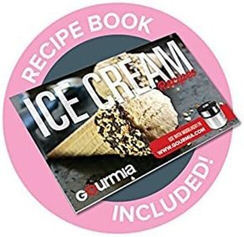 ماكينة صنع الآيس كريم والزبادي المجمد والأشربة من جورميا مع مؤقت رقمي، 3 مكاييل، كتاب طبخ إضافي، فضي in Kuwait