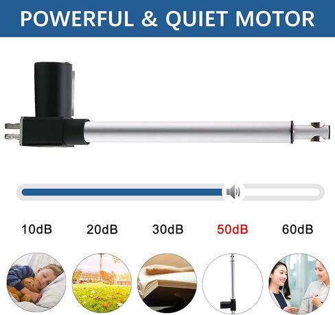 JQDML 40 Inch 40" Long Stroke Linear Actuator 12V 1320lbs/6000N Heavy Duty Speed 0.2"/sec Electric Actuator with Mounting Brackets for Massage Bed, Table Lift, Window Opener,Door Opener in Saudi Arabia