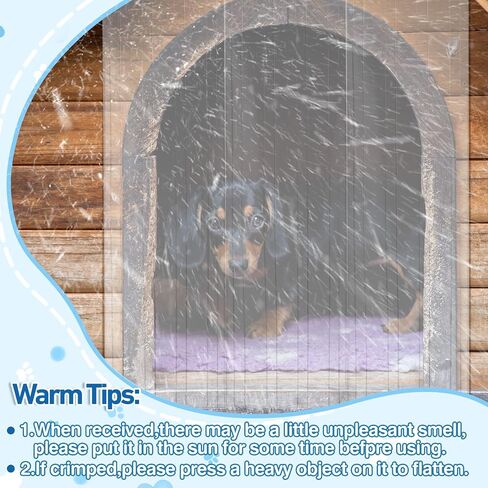 2 Rolls Dog Door Replacement Flaps DIY Plastic Vinyl Strip for Cat House Doghouse Safe Easy to Cut Install Transparent Door Curtain for Kennel Clear Pet Door Flap, 4.9 ft x 7.2 Inch (Blue) in Saudi Arabia