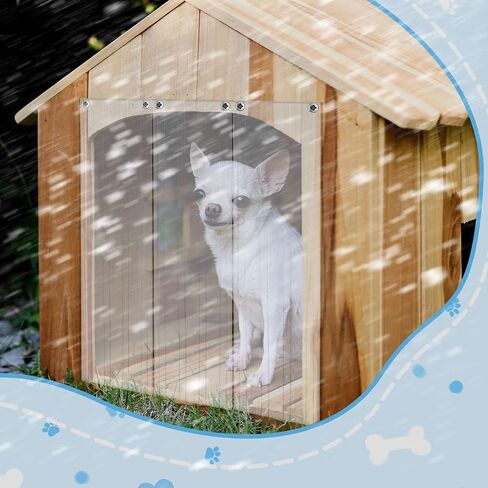2 Rolls Dog Door Replacement Flaps DIY Plastic Vinyl Strip for Cat House Doghouse Safe Easy to Cut Install Transparent Door Curtain for Kennel Clear Pet Door Flap, 4.9 ft x 7.2 Inch (Blue) in Saudi Arabia