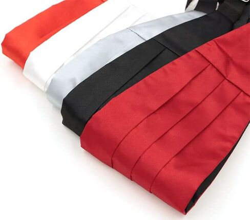 MUGIVALA ماركة رسمية Cummerbund ربطة القوس فيونكة جيب مربع منديل مجموعة للرجال بلون قابل للتعديل سهرة حفل زفاف in Kuwait