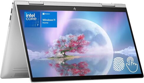 HP Envy x360 2-in-1 Copilot AI PC Laptop 14" FHD IPS Touchscreen Intel 10-core 5 120U (>i7-1355U) 8GB RAM 512GB SSD Backlit Fingerprint USB-C Wi-Fi6E 5MP Privacy Camera Poly Studio Win11Pro ICP Hub in Saudi Arabia