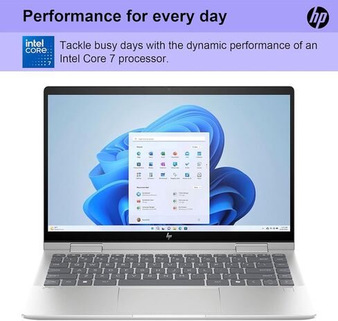 HP Envy x360 2-in-1 Copilot AI PC Laptop 14" FHD IPS Touchscreen Intel 10-core 5 120U (>i7-1355U) 8GB RAM 512GB SSD Backlit Fingerprint USB-C Wi-Fi6E 5MP Privacy Camera Poly Studio Win11Pro ICP Hub in Saudi Arabia