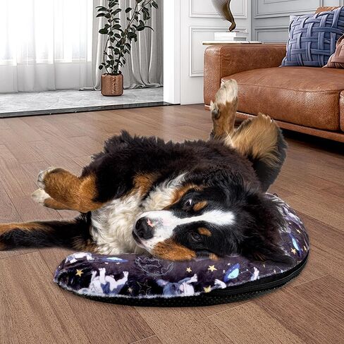 Pedobi Dog Claming Pillow for Large Dogs, Ultra Soft Dog Neck Pillow Improve Anxiety Relief Sleeping Improve, Machine Washable Pet Pillow for Dogs & Cats, Pet Calming Toy (18"x12"x4") Black in Saudi Arabia