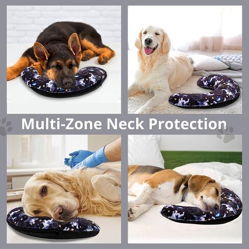 Pedobi Dog Claming Pillow for Large Dogs, Ultra Soft Dog Neck Pillow Improve Anxiety Relief Sleeping Improve, Machine Washable Pet Pillow for Dogs & Cats, Pet Calming Toy (18"x12"x4") Black in Saudi Arabia