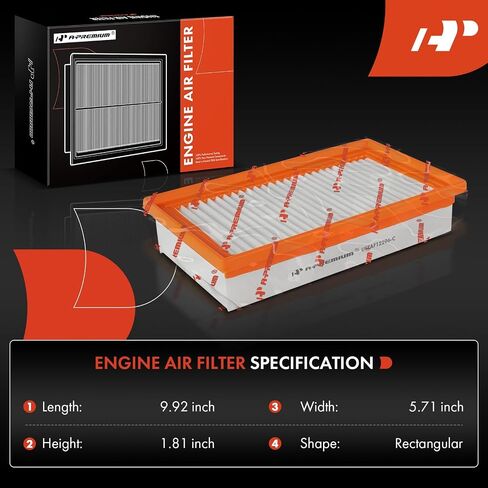 A-Premium Front Engine Air Filter Compatible with Hyundai Accent 2018-2022 & Kia Rio 2018-2023, 1.6L, Replace# 28113H9100, 281138100 in Saudi Arabia