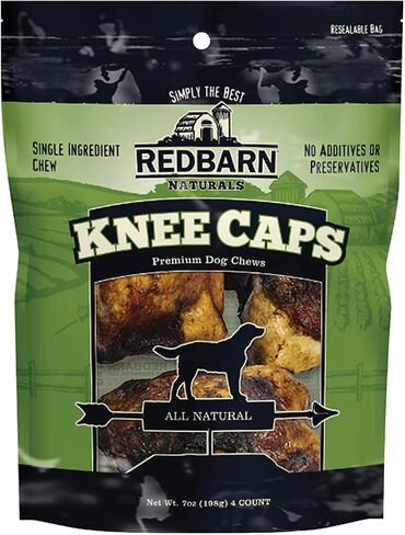 Redbarn Knee Caps for Dogs, All-Natural Single-Ingredient Chews | Great for Aggressive/Power Chewers, 4-Count (Pack of 3) in Saudi Arabia