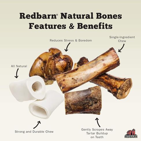 Redbarn Knee Caps for Dogs, All-Natural Single-Ingredient Chews | Great for Aggressive/Power Chewers, 4-Count (Pack of 3) in Saudi Arabia