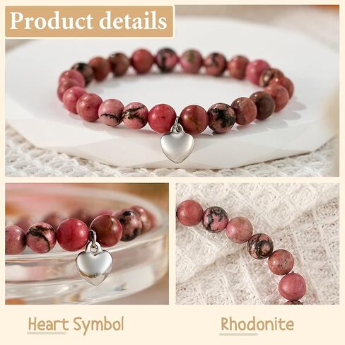 Shonyin Mothers Day Gifts for Mom from Daughter, Natural Stone Bracelet for Mom Daughter Nana Grandma Bonus Mom New Mom Mimi Sister Aunt Grammy Gigi Friends Abuela in Kuwait