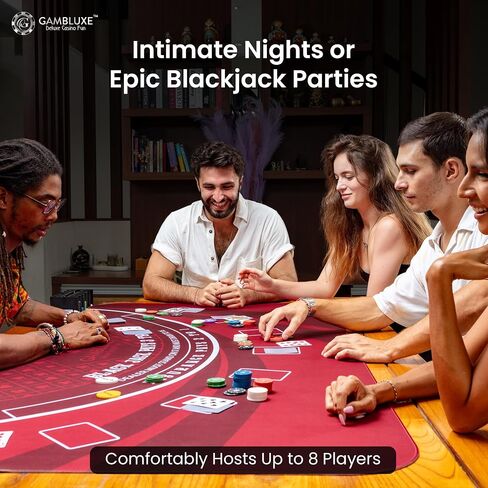 70" X 35" Blackjack Mat - Smooth, Water-Resistant, and Non-Slip Blackjack Table Mat Made of 3mm Rubber - Get Your Blackjack Games Going Anywhere with The Included Carrying Bag (Green) in Saudi Arabia
