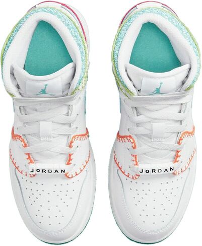Jordan Youth 1 Mid GS DM6218 100 متعدد الحياكة - مقاس 7Y in Saudi Arabia