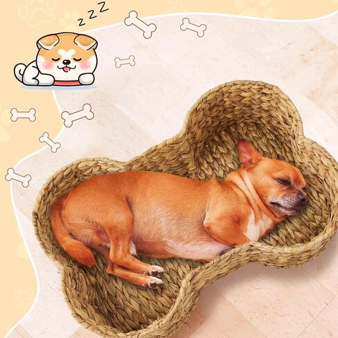 Wenqik 3 Pcs Bone Shaped Basket Dog Bone Basket Wicker Woven Pet Toy Basket Dog Toy Container Large Toy Bin for Pets Toy Storage Toy Box 3 Different Sizes About 17.7, 20.9, 23.6inches in Saudi Arabia