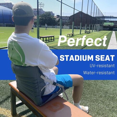 مقاعد الاستاد القابلة للطي من جلينيتيفاي، كرسي تخييم قابل للنفخ، مقاعد مبيضة مقاومة للماء، خفيفة الوزن مع أشرطة قابلة للتعديل مدمجة للتخييم والمشي لمسافات طويلة والشاطئ ورحلات السيارة. in Kuwait