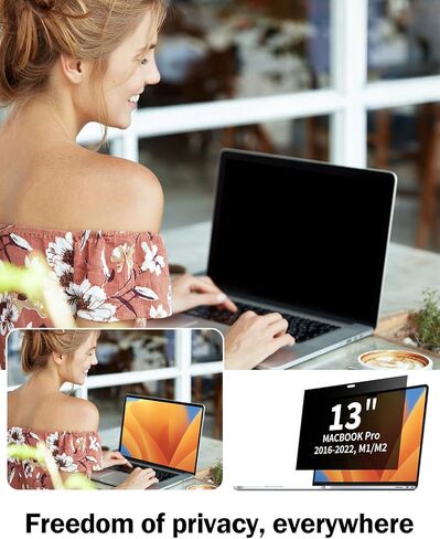 F FORITO Compatible with Macbook Pro 13 inch Privacy Screen (2016, 2017, 2018, 2019, 2020, 2021, 2022, M1, M2), 360° Anti Spy Anti Blue Light and Anti Glare Computer Screen Cover in Saudi Arabia