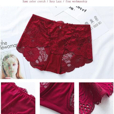 SWANDESIGN Womens Lace Underwear Sexy Panties High Elasticity Soft and Comfortable Lace Boyshorts Panties For Women in Saudi Arabia