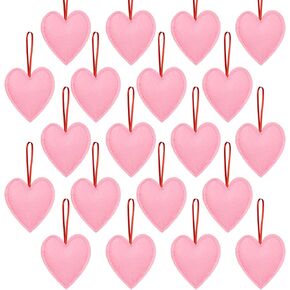 24 Pieces Felt Heart Hanging Ornament Valentines Day Heart Shaped Ornaments for Wedding Valentine Day Anniversary Christmas Party Decorations, Red and Pink in Kuwait
