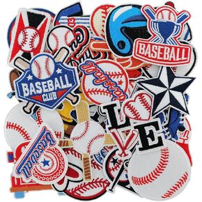 36Pcs Football Iron on Patches Embroidered Iron on Hat Patch Sport Appliques for Clothes Hat and Jeans in Saudi Arabia